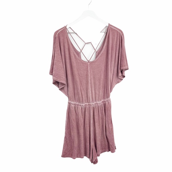 American Eagle Outfitters Pink Soft Romper Dress SZ XS - Picture 2 of 5